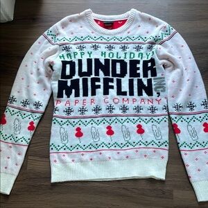 The Office Dunder Mifflin Christmas Unisex Sweater Size S